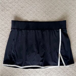 Black Athletic Skort with White Trim